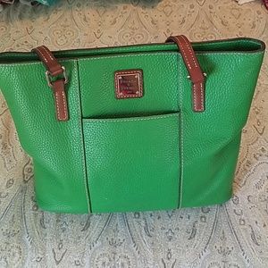 Kelly green leather Dooney and Bourke Purse
